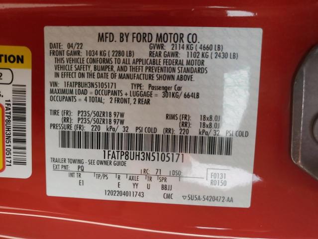 1FATP8UH3N5105171 Ford All Models MUSTANG 12