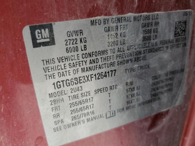 2015 GMC CANYON SLE - 1GTG6BE3XF1264177