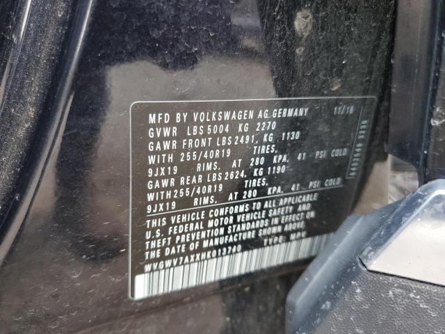 2017 VOLKSWAGEN TIGUAN SEL - WVGWV7AXXHK013740