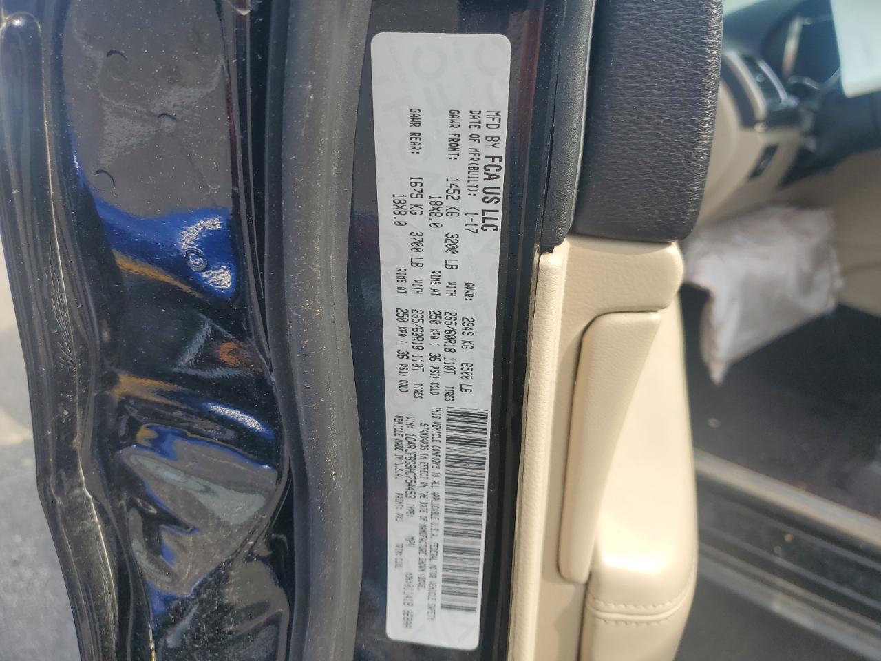 1C4RJFBG8HC754453 2017 Jeep Grand Cherokee Limited