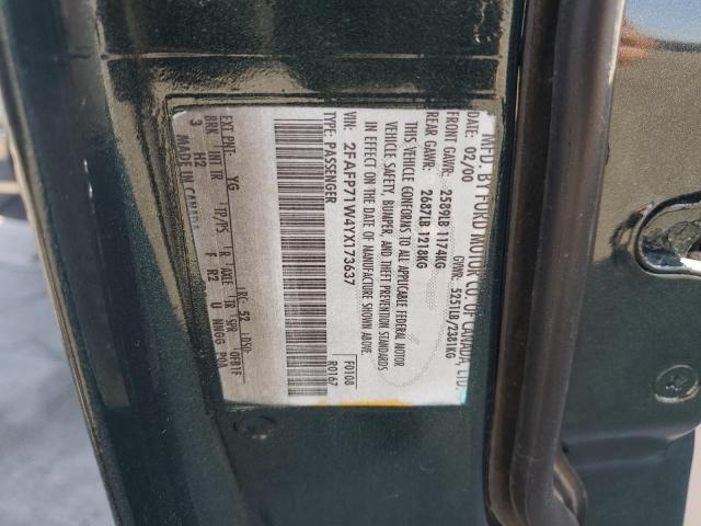 2000 Ford Crown Victoria Police Interceptor VIN: 2FAFP71W4YX173637 Lot: 63514644