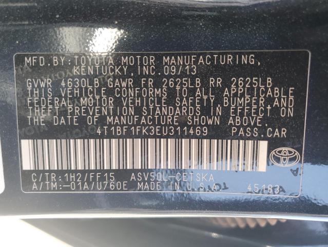 VIN 4T1BF1FK3EU311469 2014 Toyota Camry, L no.12