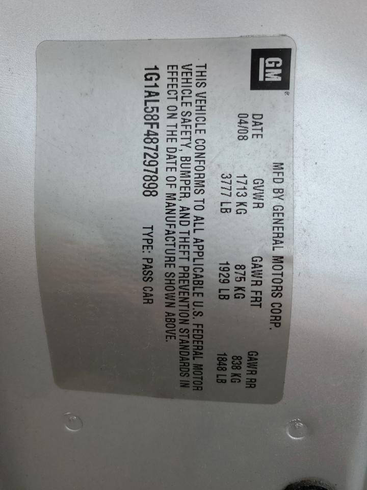 1G1AL58F487297898 2008 Chevrolet Cobalt Lt