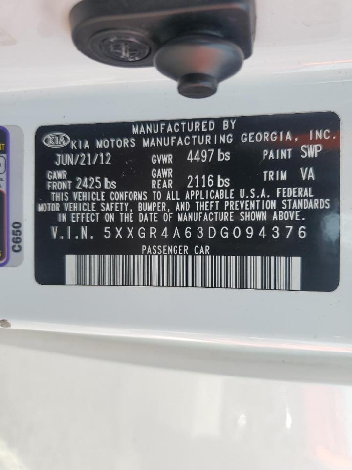 5XXGR4A63DG094376 2013 Kia Optima Sx