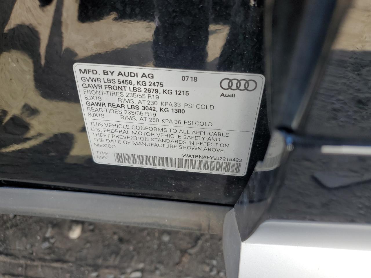 WA1BNAFY9J2215423 2018 Audi Q5 Premium Plus