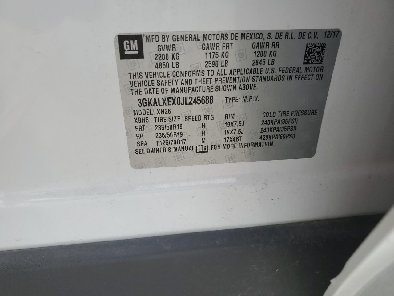 3GKALXEX0JL245688 2018 GMC Terrain Denali