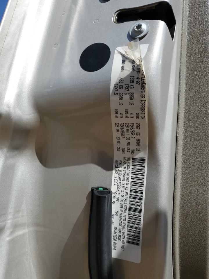 1J8HR48P27C651519 2007 Jeep Grand Cherokee Laredo