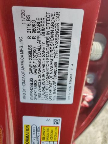 2021 HONDA ACCORD LX - 1HGCV1F10MA020805