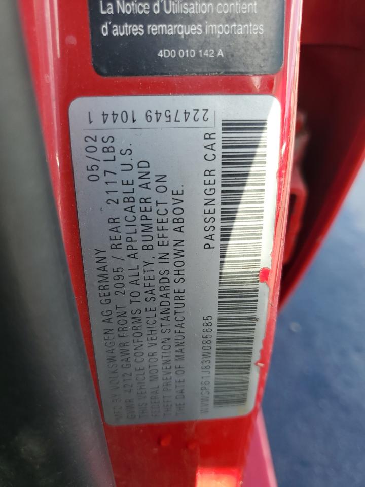 WVWSP61J83W085685 2003 Volkswagen Jetta Gls Tdi