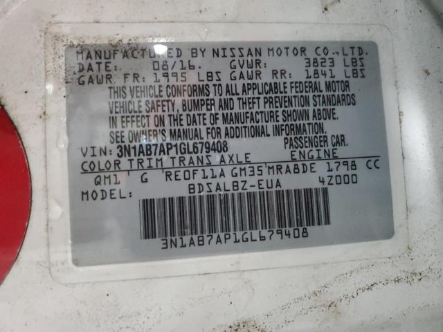 2016 NISSAN SENTRA S - 3N1AB7AP1GL679408