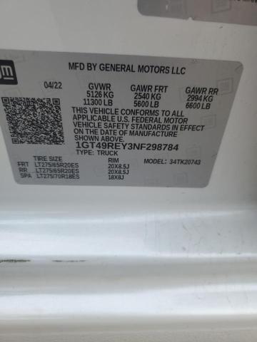 2022 GMC SIERRA K25 - 1GT49REY3NF298784