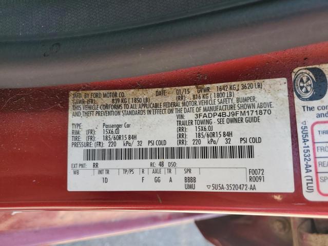2015 FORD FIESTA SE - 3FADP4BJ9FM171870
