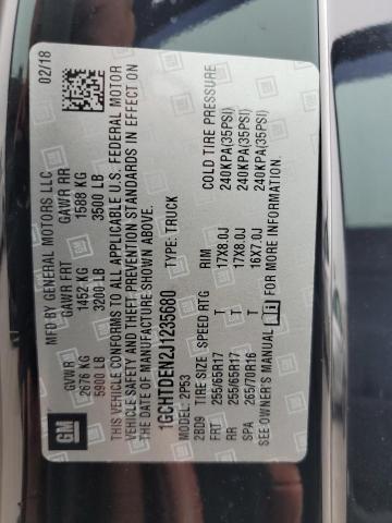 2018 Chevrolet Colorado Z71 VIN: 1GCHTDEN2J1235680 Lot: 61742034