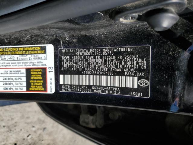 2015 Toyota Avalon Xle VIN: 4T1BK1EB1FU171985 Lot: 62904344