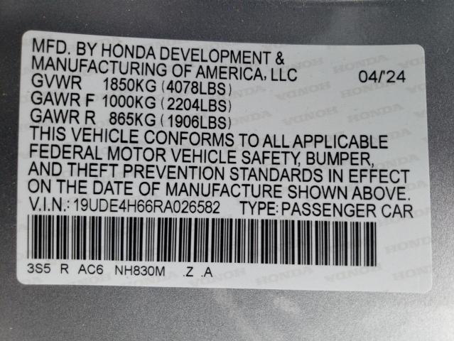 2024 ACURA INTEGRA 19UDE4H66RA026582