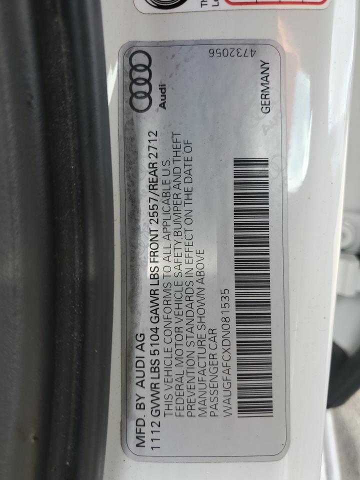 WAUGFAFCXDN081535 2013 Audi A6 Premium Plus