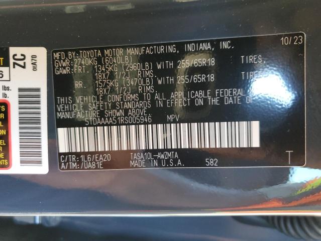 2024 TOYOTA GRAND HIGH - 5TDAAAA51RS005946