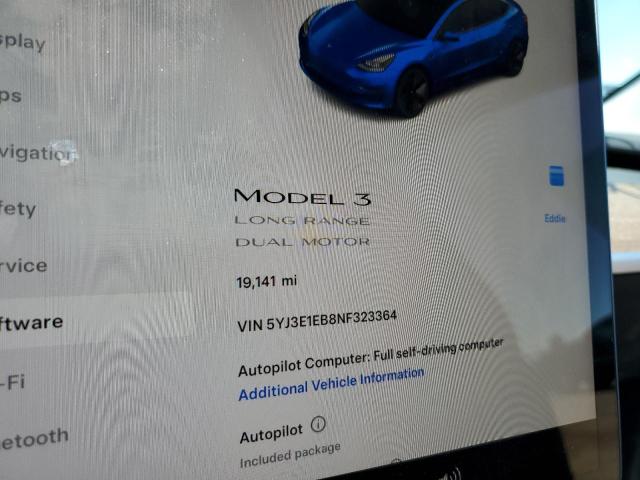 5YJ3E1EB8NF323365 2022 Tesla Model 3