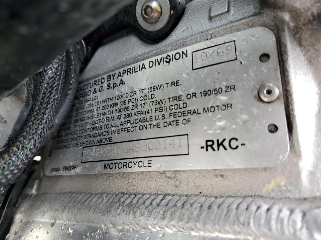 2010 APRILIA RSV4 R ZD4RKC018AS000141