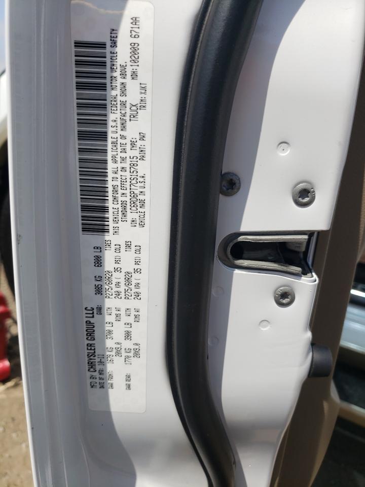 1C6RD6PT7CS157815 2012 Dodge Ram 1500 Longhorn