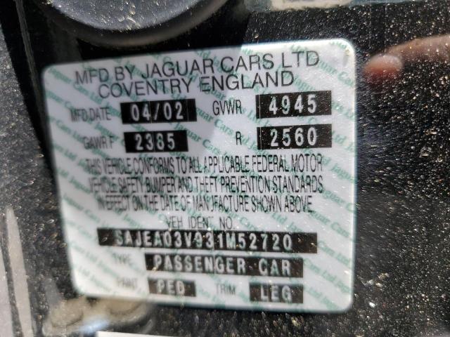 2003 Jaguar S-Type R VIN: SAJEA03V931M52720 Lot: 61515664