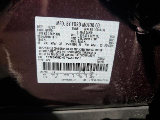 2023 FORD EXPLORER X - 1FMSK8DH7PGA31518