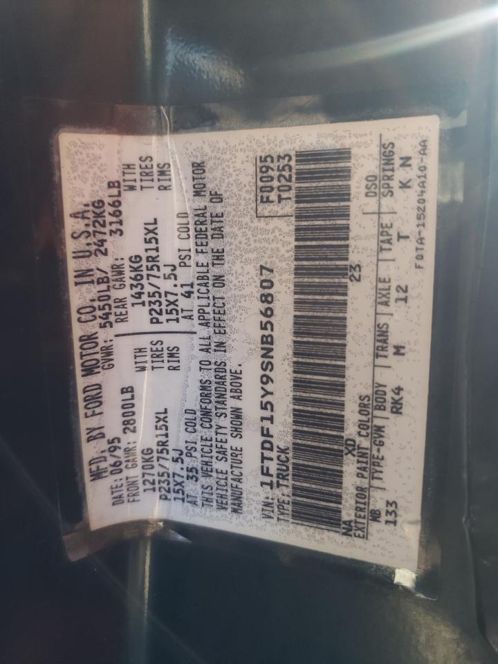 1FTDF15Y9SNB56807 1995 Ford F150