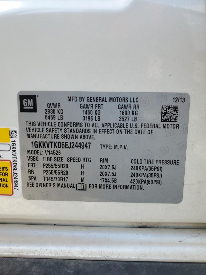 1GKKVTKD6EJ244947 2014 GMC Acadia Denali