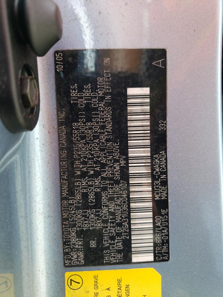 2T2GA31U36C046107 2006 Lexus Rx 330