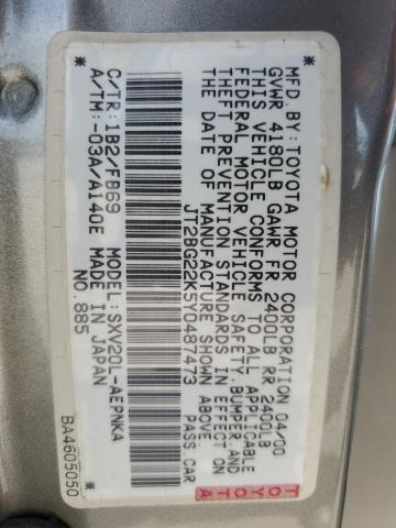 JT2BG22K5Y0487473 2000 Toyota Camry Ce