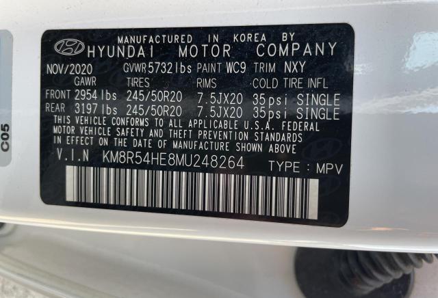 2021 Hyundai Palisade Limited VIN: KM8R54HE8MU248264 Lot: 61851474