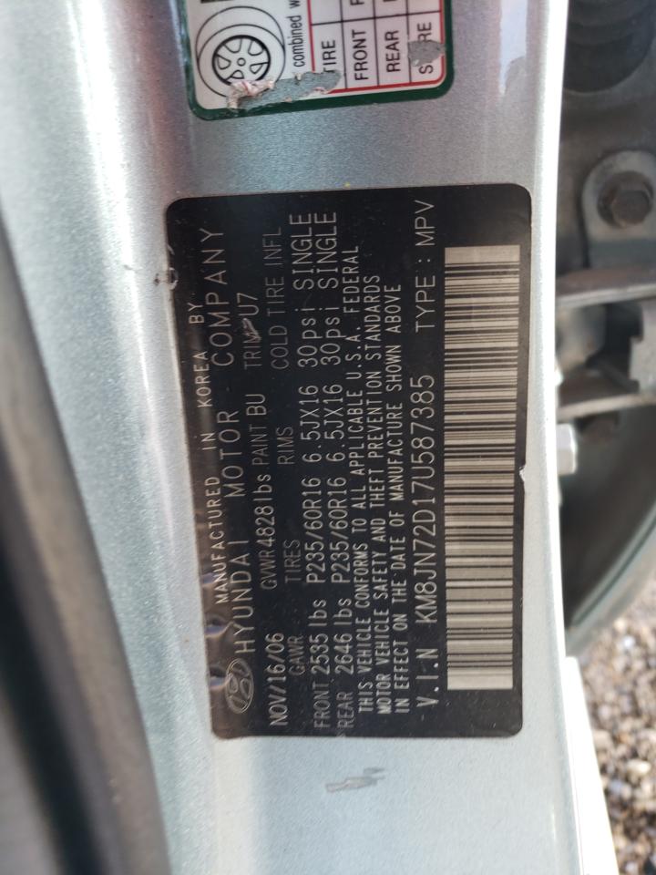 KM8JN72D17U587385 2007 Hyundai Tucson Se