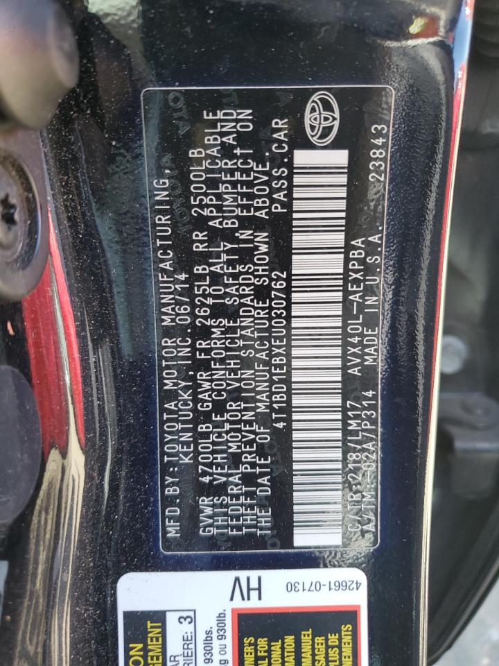 4T1BD1EBXEU030762 2014 Toyota Avalon Hybrid