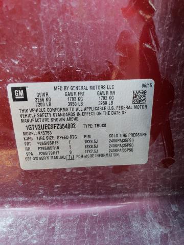 2015 GMC SIERRA K15 - 1GTV2UEC9FZ354002