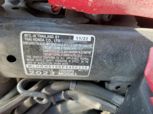 2023 HONDA CBR650 RA MLHRH0150P5400239