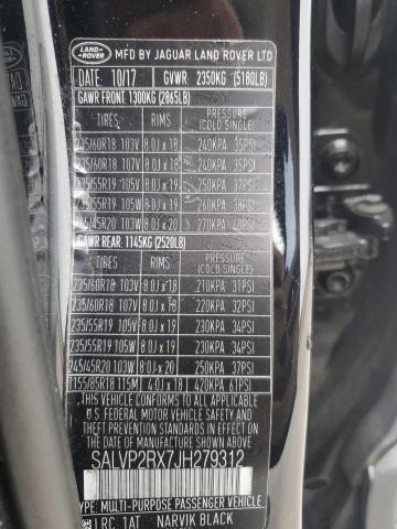 2018 Land Rover Range Rover Evoque Se VIN: SALVP2RX7JH279312 Lot: 62471174