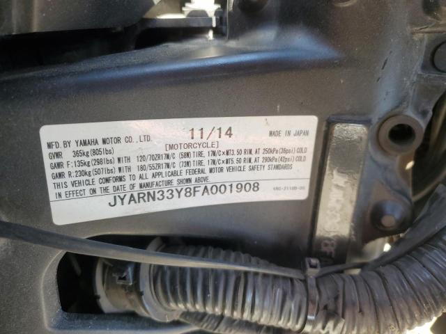 2015 YAMAHA FZ09 C JYARN33Y8FA001908