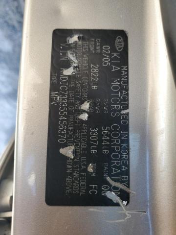 2005 Kia Sorento Ex VIN: KNDJC733355456370 Lot: 61258204