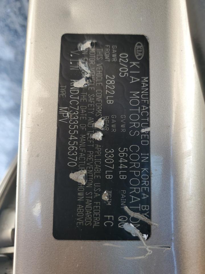 KNDJC733355456370 2005 Kia Sorento Ex