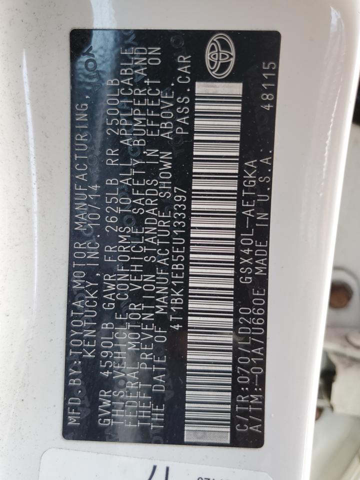 4T1BK1EB5EU133397 2014 Toyota Avalon Base