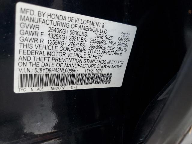 5J8YD9H43NL008667 2022 Acura Mdx Technology