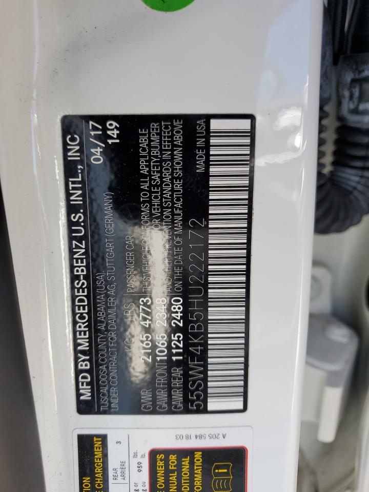 55SWF4KB5HU222172 2017 Mercedes-Benz C 300 4Matic