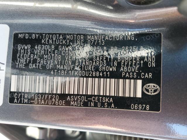 VIN 4T1BF1FK0DU288411 2013 Toyota Camry, L no.12