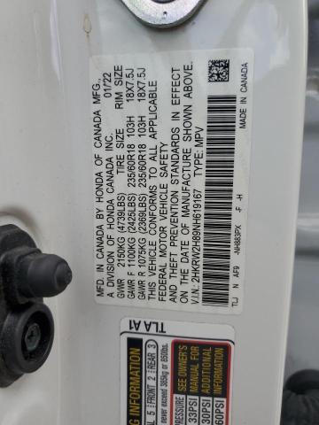 2022 HONDA CR-V EXL - 2HKRW2H89NH619167
