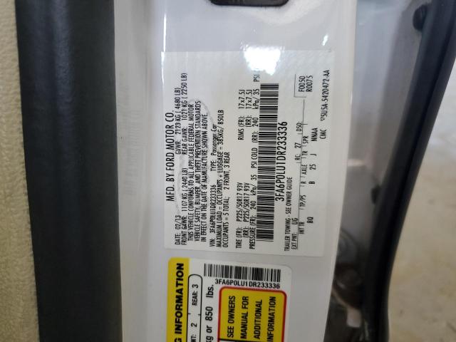 2013 Ford Fusion Se Hybrid VIN: 3FA6P0LU1DR233336 Lot: 62491904