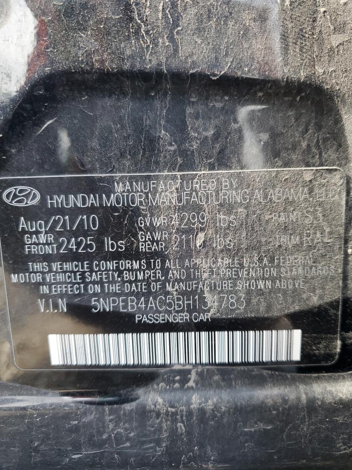 5NPEB4AC5BH134783 2011 Hyundai Sonata Gls