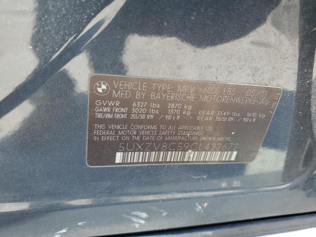 2012 BMW X5 xDrive50I VIN: 5UXZV8C59CL422672 Lot: 62430034