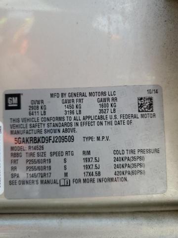 2015 BUICK ENCLAVE - 5GAKRBKD9FJ209509