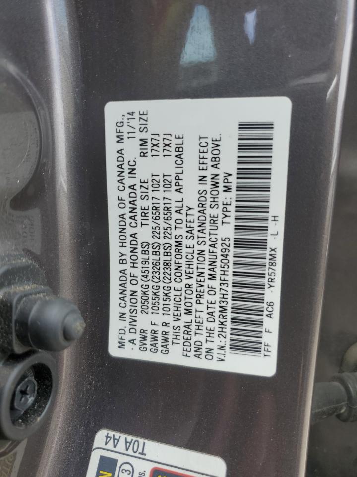 2HKRM3H73FH504925 2015 Honda Cr-V Exl