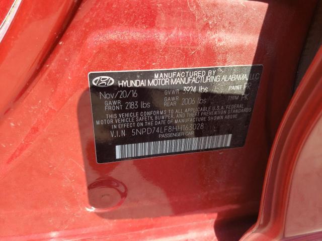2017 HYUNDAI ELANTRA SE - 5NPD74LF8HH163028